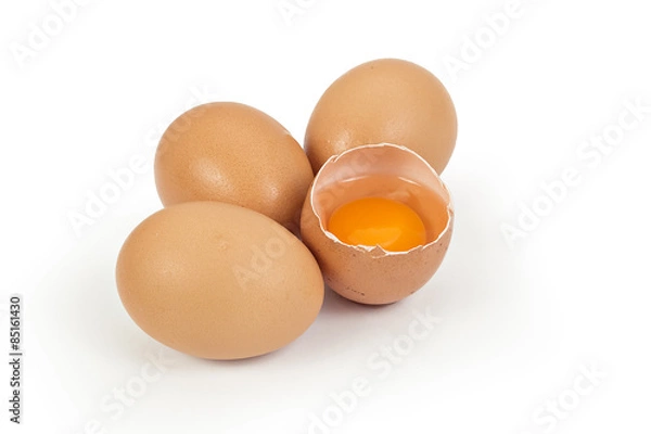Obraz Broken egg, isolated on white