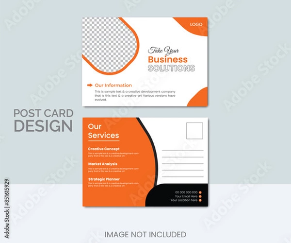 Fototapeta Business post card design template