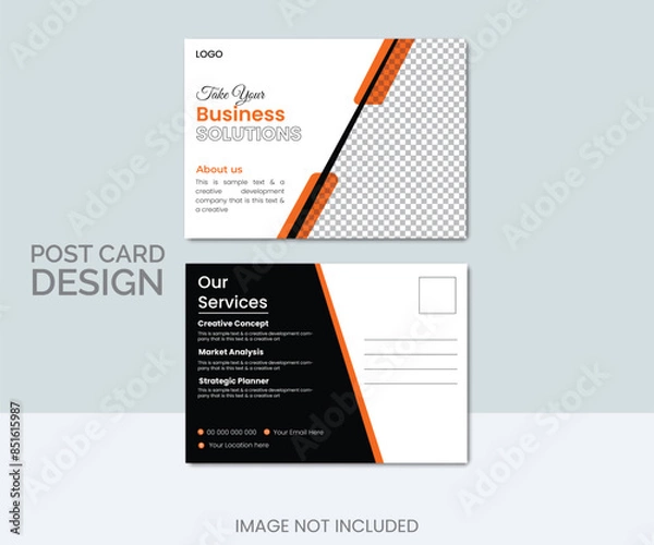 Fototapeta Creative media post card design