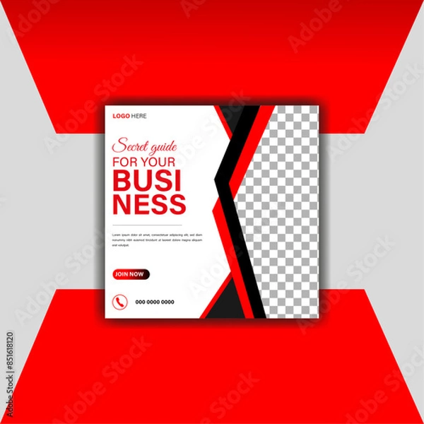 Obraz Suitable for social media post, instagram story and web ads. Vector illustration with Space to add pictures.