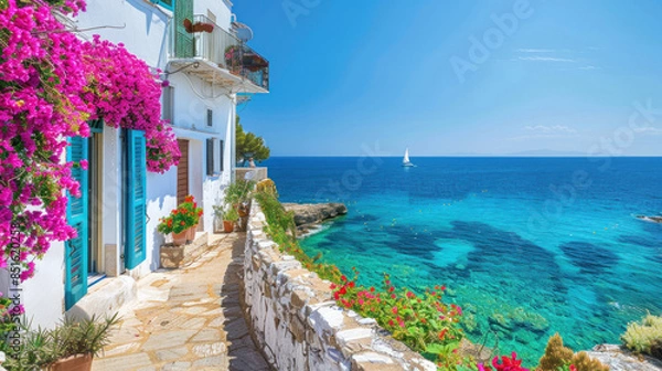 Obraz Sunlit Mediterranean Splendor