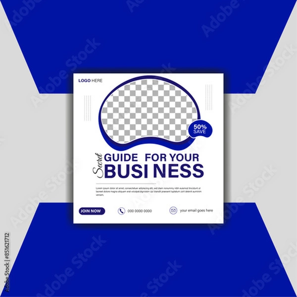 Obraz Suitable for social media post, instagram story and web ads. Vector illustration with Space to add pictures.