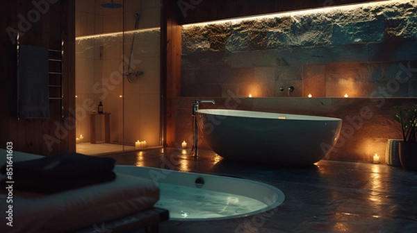 Fototapeta luxury bathroom interior