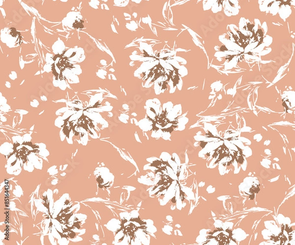 Obraz Seamless floral design. Backdrop flowers pattern.