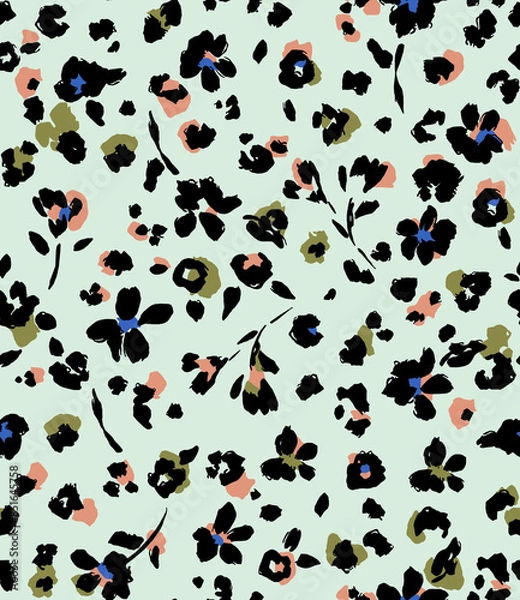 Obraz Seamless floral design. Backdrop flowers pattern.
