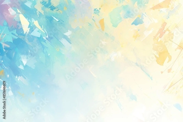 Fototapeta Abstract Watercolor Background with Blue and Yellow Hues