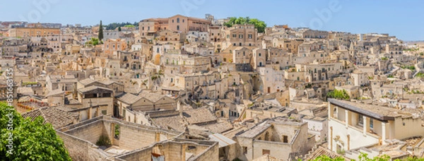 Obraz Matera One of the oldest cities in the world, Province of Matera,  The Sassi of Matera, Basilicata, Southern Italy.  Sassi. The Famous city in Southern Italy.  UNESCO World Heritage Site