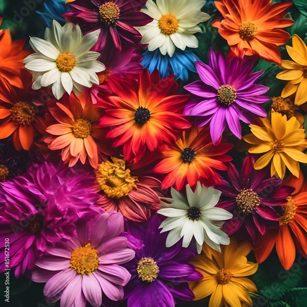 Obraz flowers background colorful
