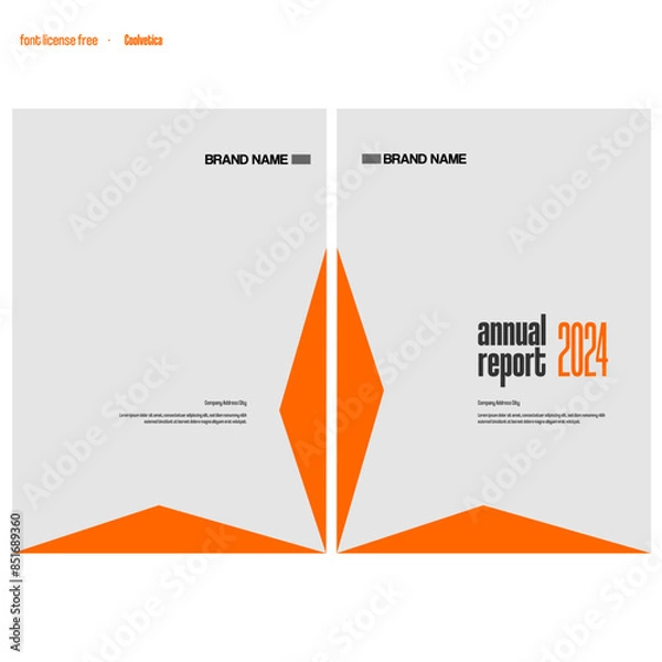 Fototapeta Annual Report Cover Template. Format A4.