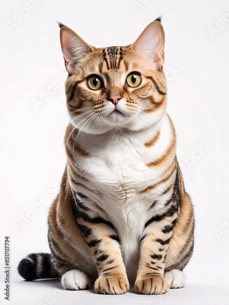 Obraz A Striking Tabby Cat with Golden Eyes