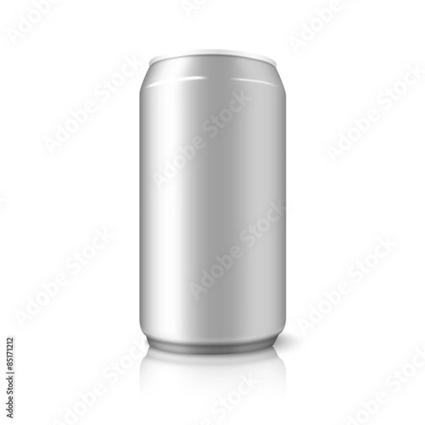 Fototapeta Blank vector aluminium can, for different designs of beer