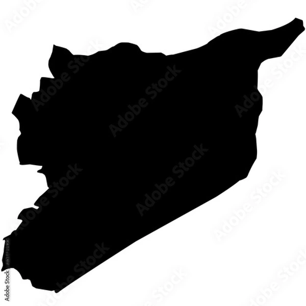 Obraz syria map silhouette with transparent background