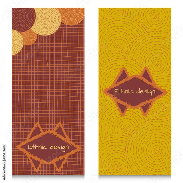 Obraz Banners with ethnic design.
