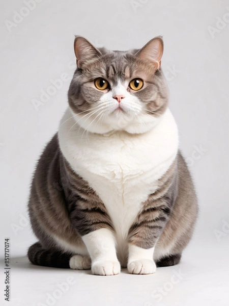 Obraz Portrait of a Cute Tabby Cat with Big Eyes