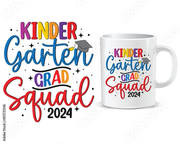 Fototapeta Back to school mug design vector, back to school, mug design, school vector