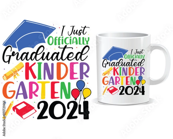 Fototapeta Back to school mug design vector, back to school, mug design, school vector