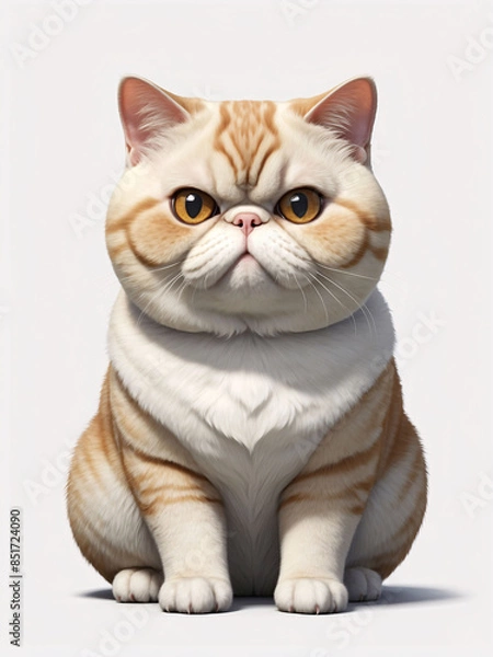 Obraz Portrait of a Grumpy Persian Cat