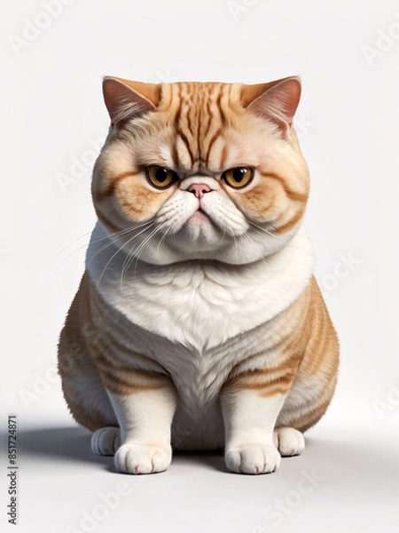 Obraz A Grumpy Cat with Orange and White Fur