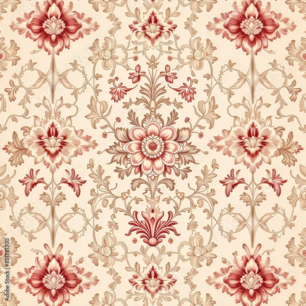Fototapeta seamless pattern with flowers