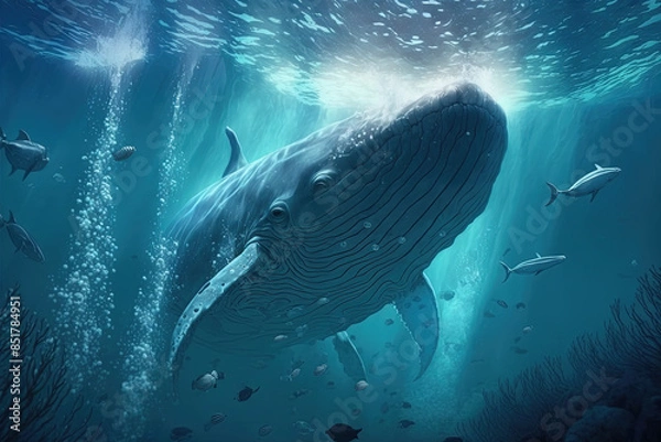 Obraz whale underwater