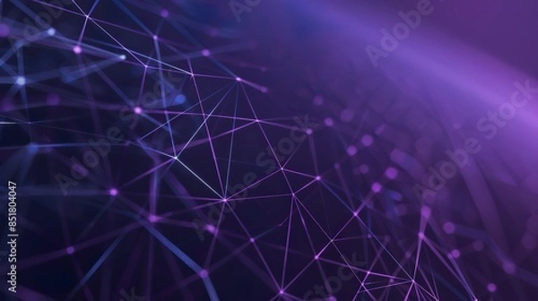 Fototapeta Abstract background featuring digital grid waves and a stunning gradient from dark blue to purple into orange red, with an illuminated grid forming a wavelike pattern, creating a sense of movement and
