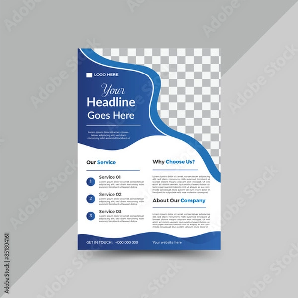 Fototapeta Corporate colorful modern perfect for creative professional  business flyer template layout design. vector template. 