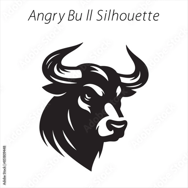 Obraz bull head silhouette