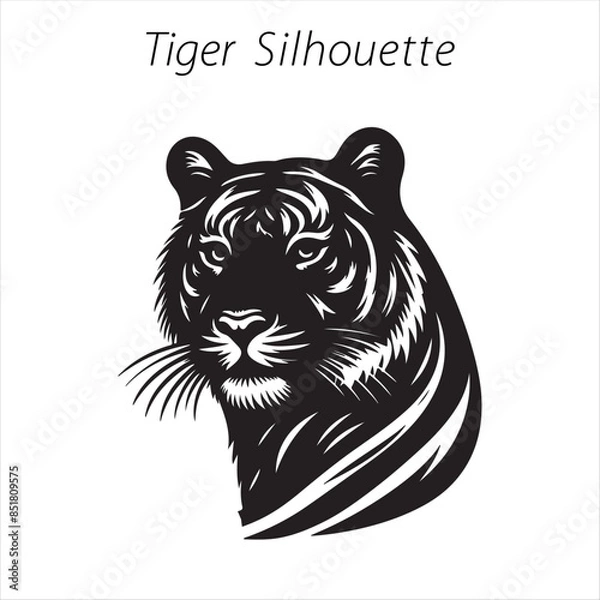 Obraz tiger head silhouette