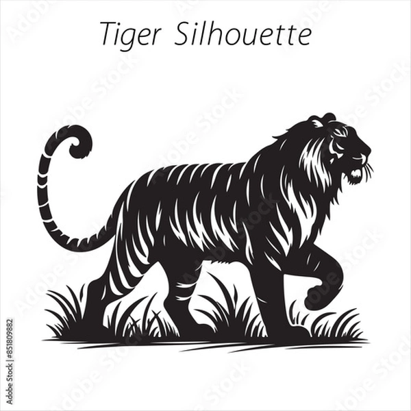 Obraz tiger silhouette