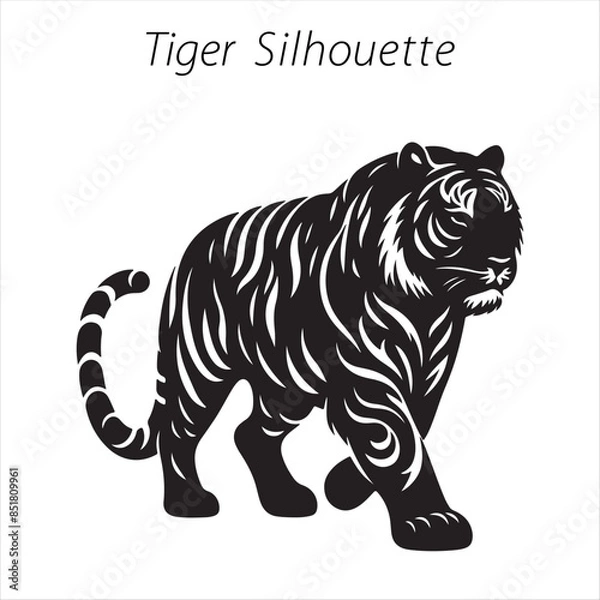 Obraz tiger silhouette