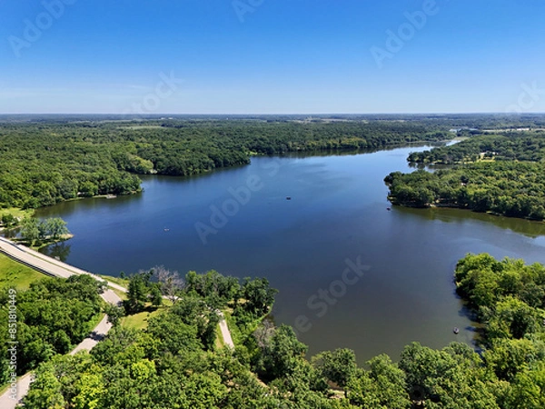 Obraz Pierce Lake at Rock Cut State Park in Illinois