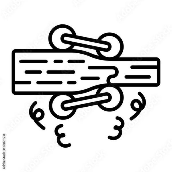 Fototapeta Plank or Slab processing yard vector icon design, timber and lumber Symbol, Forestry and Deforestation Sign forest farming and woodlands illustration, Log Shaving Machine Blade Removing Excess concept
