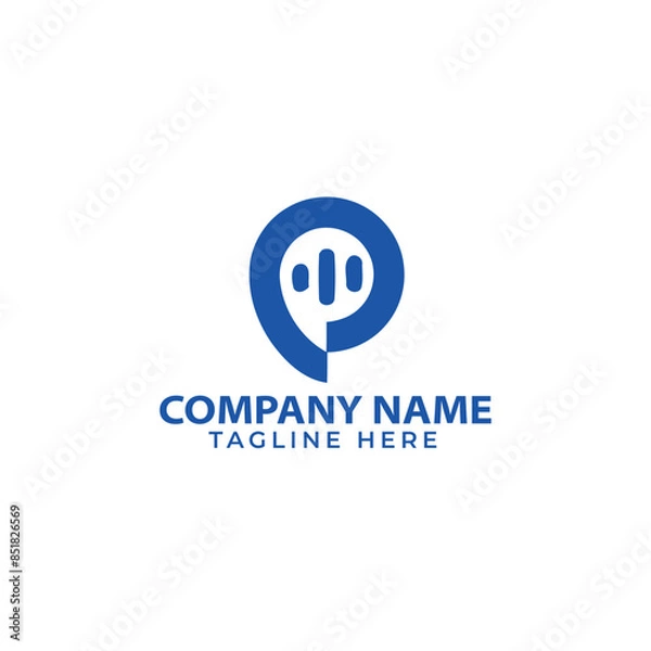 Fototapeta Simple high tech design. Modern vector icon.
