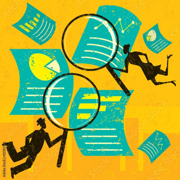 Obraz Examining Financial Documents