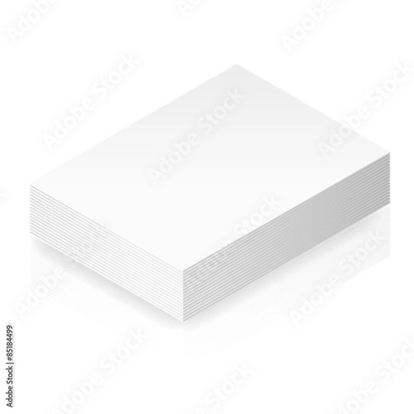 Fototapeta Isometric blank paper stack