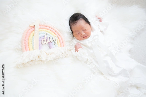 Obraz 眠る新生児