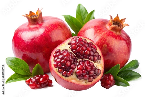 Fototapeta pomegranate isolated on white background