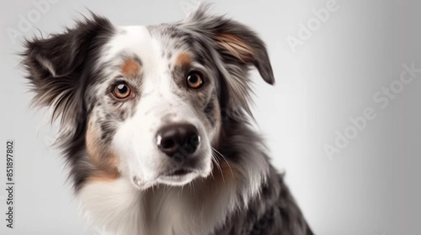 Obraz "Aidi in Focus: A Pristine White Background Portrait"