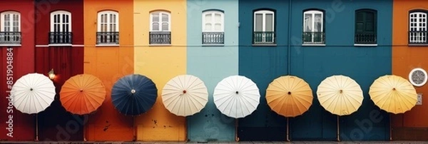 Fototapeta  A lemon shaped umbrella A blend of traditional Brazilian and modern South American architecture