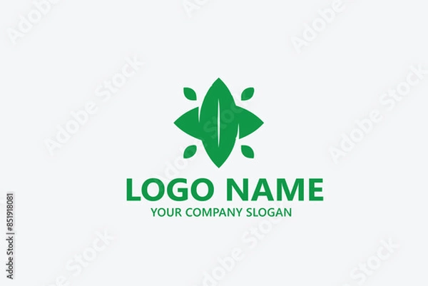 Obraz  leaf logo design ready vector template