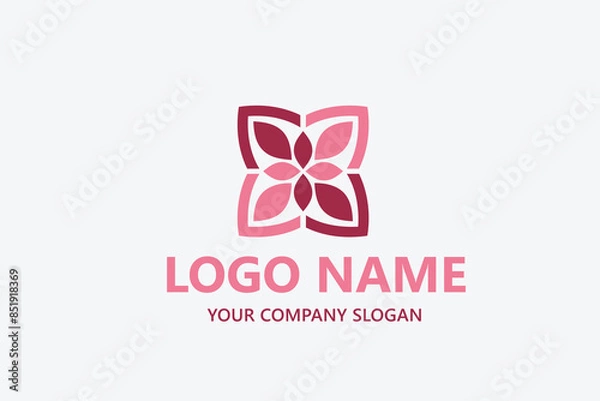 Fototapeta  leaf logo design ready vector template