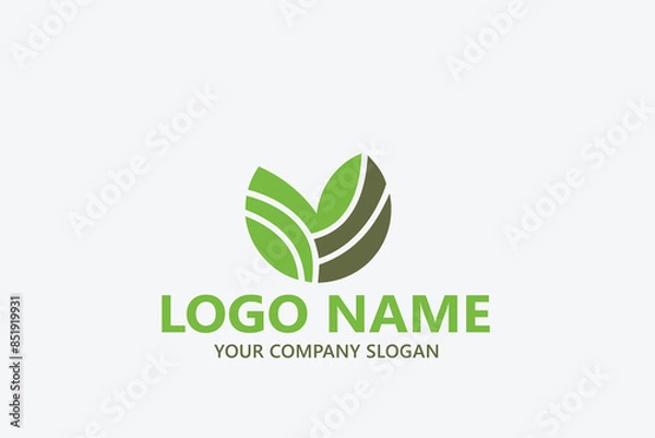 Obraz  leaf logo design ready vector template