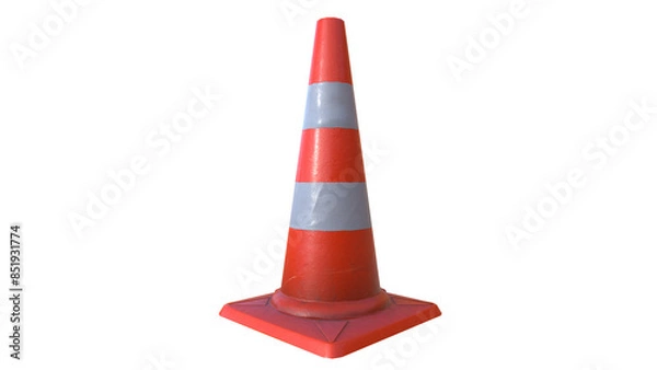 Fototapeta Traffic Cone 3d model render