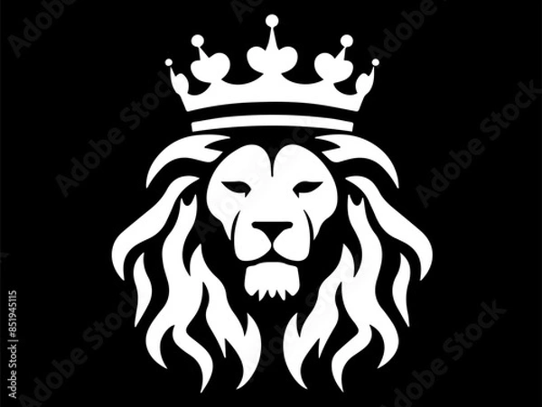 Obraz Roaring Lion logo design vector illustration
