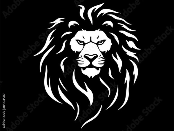 Obraz Roaring Lion logo design vector illustration