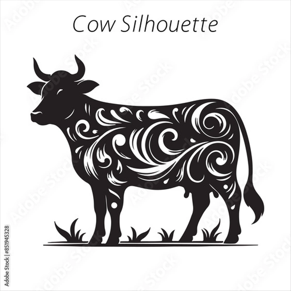 Obraz cow silhouette