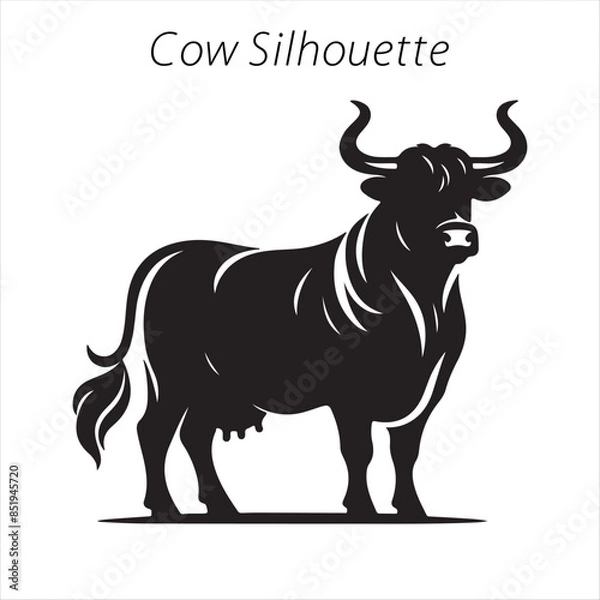 Obraz cow silhouette