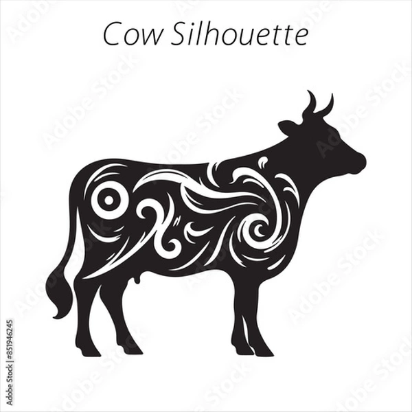 Obraz cow silhouette