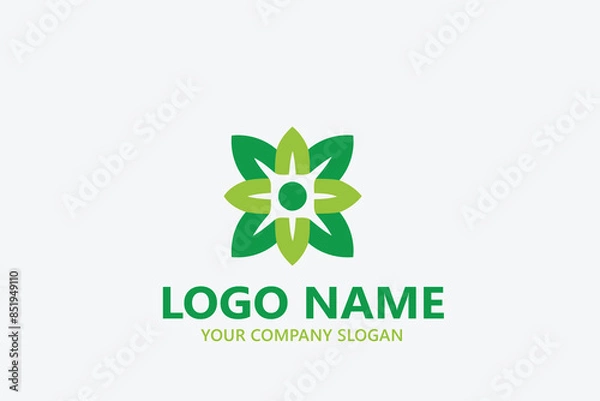Obraz  leaf logo design ready vector template