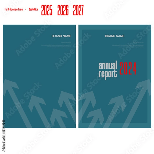 Fototapeta Annual Report Cover Template. Format A4.